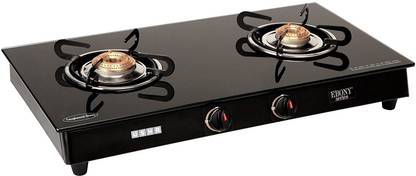 USHA EBONY GS2001 2 BURNER Glass Manual Gas Stove