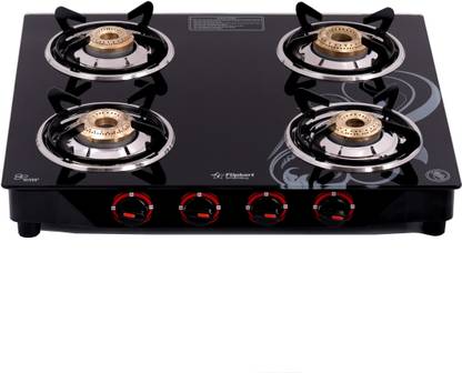 Flipkart SmartBuy Classic 4 Burners Glass Manual Gas Stove