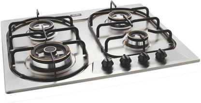 Glen Built in Hob Triple Ring, Double Ring Forged Brass Burners Stainless Steel Automatic Hob