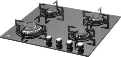 Kaff NE4B 60GF,4 Gas Burner with 1 Triple Ring Burner , Auto Electric Ignition , Glass Automatic Hob