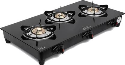 Fogger Fogger 3 Burner auto ignition Gas stove Glass Automatic Gas Stove