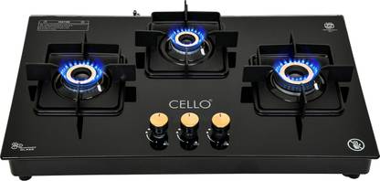 CELLO Black Pearl Glass Hob Top Cooktop Automatic Ignition, 1 Year Warranty Glass Automatic Hob