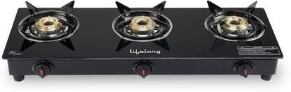 Lifelong LLGS603 Ignition For LPG Use Only (Doorstep Service, Black Glass Automatic Gas Stove