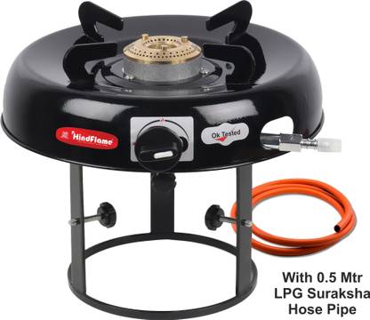 Hindflame 1 Burner Cylinder Mounted Camping, Outdoor & Picnic Stainless Steel Manual Gas Stove