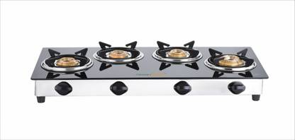 Greenchef Etica Glass Top Glass Manual Gas Stove
