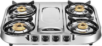 Hindware Festo 4b Stainless Steel Manual Gas Stove
