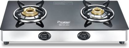 Prestige GTM 02 SS Plus Glass Manual Gas Stove