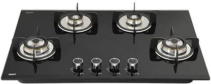 Kaff VRH 784, Built-in Hobs 3 high efficiency, Brass Burners with Electric Ignition, Glass Automatic Hob