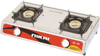 NIKAI Nikai Double Burner Gas Stove - NG842 Stainless Steel Automatic Gas Stove