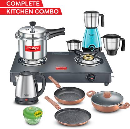 प्रेस्टीज Kitchen Family Pack set 6 Pcs मैनुअल गैस चूल्हा