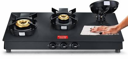 Prestige Svachh Neo GTSN 03 with Liftable Burners Glass Manual Gas Stove