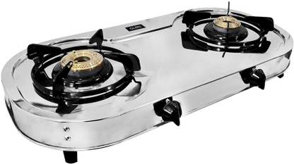 Glen 1026 SS 2 Burner Stainless Steel Manual Gas Stove
