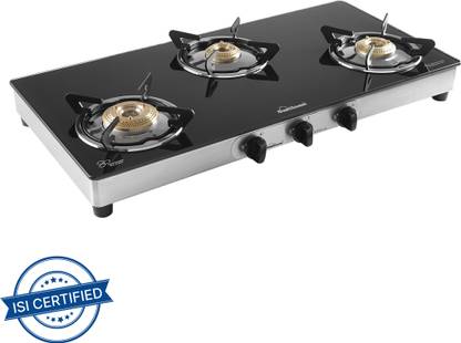 Sunflame NOVA 3B SS XL Stainless Steel Automatic Gas Stove