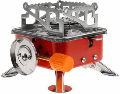 ActrovaX Windproof Outdoor Portable Square Shaped Mini Camping Gas Stove Aluminium Manual Butane Gas Stove