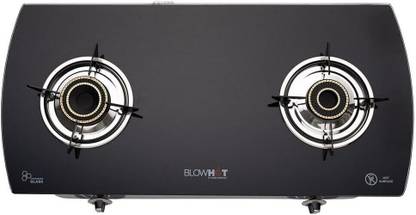 BLOWHOT Jasper Auto Ignition Brass Burner Stainless Steel, 2 Year Warranty Toughened Glass, Iron Automatic Gas Stove