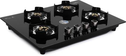 PADMINI PADMINI (CS-400 GL IB GAS HOB) | 4 BURNER HOB | Toughened glass| ISI certified. Glass Automatic Hob
