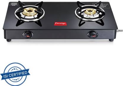 Prestige GTM 02 AI Black Glass Automatic Gas Stove