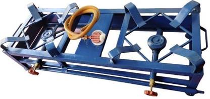 Filfora Two Burner (10x30) Double Commercial Burner Gas Stove Bhatti Iron Manual Gas Stove