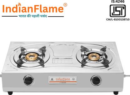 IndianFlame Steel Support Stainless Steel Manual Gas Stove