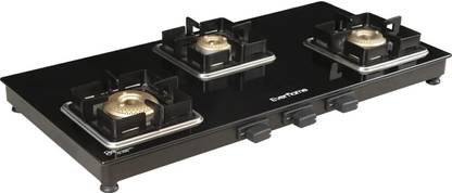 Everflame Matrix Glass Gas Stove | Durable Toughened Glass Cooktop 2 Year Warranty Glass Manual Gas Stove