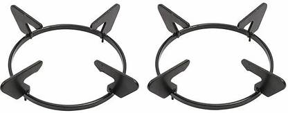 NETVULL Burner Pan Support Gas Round Shape Size 15x15x5cm Black Colour Material-Iron Iron Manual Gas Stove