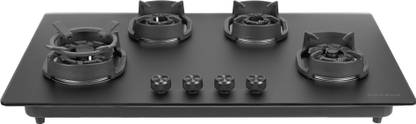 FABER Hob Della HD904 CI AI | |Auto-Ignition|Brass Burner| Cast Iron Pan Support Glass Automatic Hob