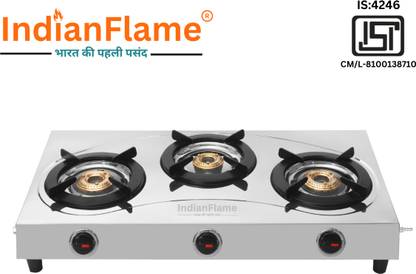 IndianFlame Stainless Steel Manual Gas Stove