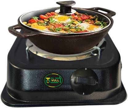 NETVULL 1250Watt Electric G Coil Radiant Stove | Hot Plate | Induction Cooktop Stainless Steel Manual Hob