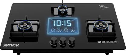 BEYOND BY BYONDNXT 3 Burner Smart Hobtop Glass Automatic Hob