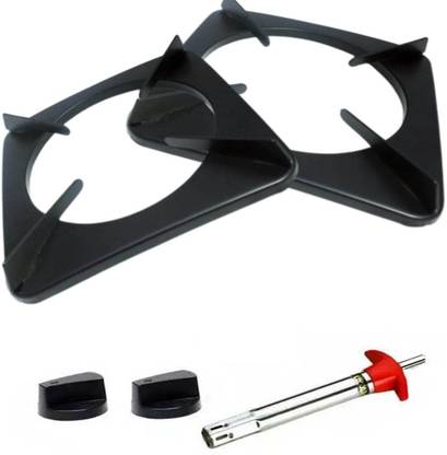 Prodrop LPG Gas Burner Stand Pan Support with knob_lighter Iron Manual Gas Stove