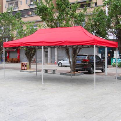 HM 3X6m/10X20 FT 35Kg RED Heavy Duty Gazebo Canopy Tent- 2 min easy installation Metal Gazebo