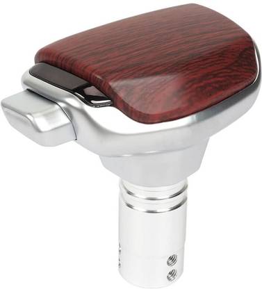 AutoRight Automatic Universal Car Gear Stick Shifter Knob With Button Red Wood Pattern Gear Knob