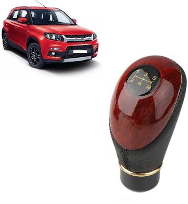 MotoshozX Wooden Design, Car Lever Gear Knob, Maruti Suzuki Brezza Gear Knob