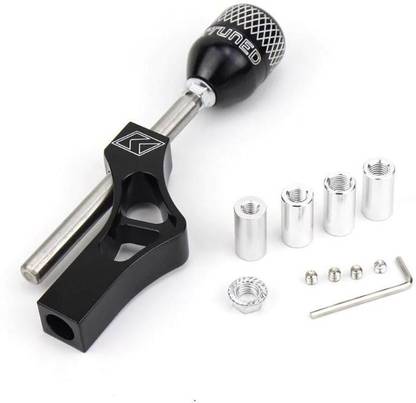 Auto MT BLACK JDM Gear Shift Knob + Height Lever Extension Gear Shifter Extender Kit Gear Knob