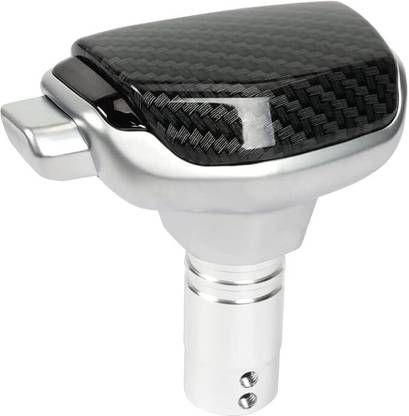 AutoRight Automatic Universal Car Gear Stick Shifter Knob With Button Carbon Fiber Pattern Gear Knob