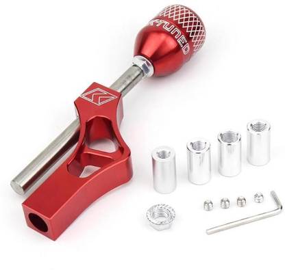 Auto MT RED JDM Gear Shift Knob + Height Lever Extension Gear Shifter Extender Kit Gear Knob