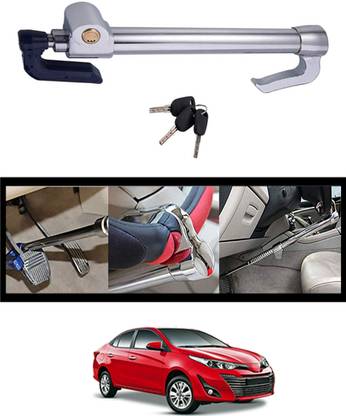 MATIES Double Protection Car Steering Wheel Lock with Clutch Pedal/Brake Pedal Lock 326 Gear Lock