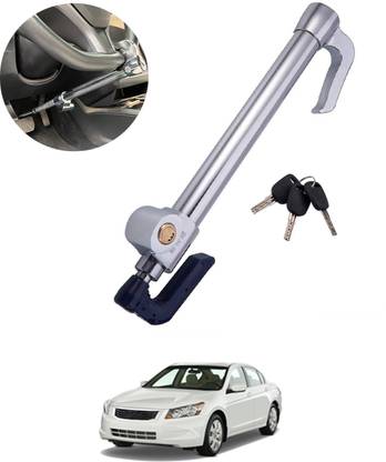 AYW Heavy Duty Double Protection Stainless Steering wheel lock with 3 keys-5 Gear Lock