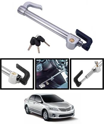 RKPSP Anti-Theft Heavy Duty Car Steering Wheel Lock with Clutch Brake Pedal Lock 9 Gear Lock