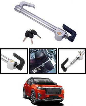 RKPSP Anti-Theft Heavy Duty Car Steering Wheel Lock with Clutch Brake Pedal Lock 88 Gear Lock