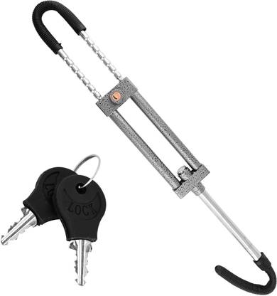 ALLEXTREME Pedal to Steering Wheel Lock Rod for Brake Clutch Throttle Adjustable Heavy Duty Universal Anti Theft Security Locker System with Keys for Car Truck SUV Van Gear Lock