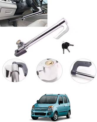 monolive Heavy Duty Double Protection Stainless Steering wheel lock with 3 keys 304 Gear Lock