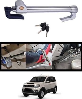 MATIES Double Protection Car Steering Wheel Lock with Clutch Pedal/Brake Pedal Lock 197 Gear Lock