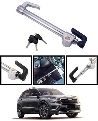 RKPSP Anti-Theft Heavy Duty Car Steering Wheel Lock with Clutch Brake Pedal Lock 168 Gear Lock