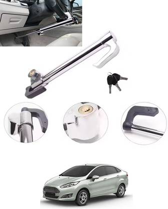 monolive Heavy Duty Double Protection Stainless Steering wheel lock with 3 keys 105 Gear Lock
