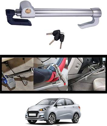 MATIES Double Protection Car Steering Wheel Lock with Clutch Pedal/Brake Pedal Lock 315 Gear Lock