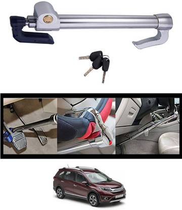 MATIES Double Protection Car Steering Wheel Lock with Clutch Pedal/Brake Pedal Lock 42 Gear Lock