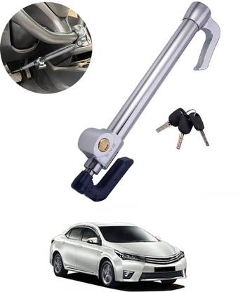 AYW Heavy Duty Double Protection Stainless Steering wheel lock with 3 keys-10 Gear Lock