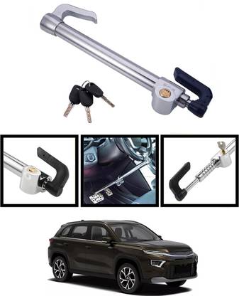 RKPSP Anti-Theft Heavy Duty Car Steering Wheel Lock with Clutch Brake Pedal Lock 283 Gear Lock