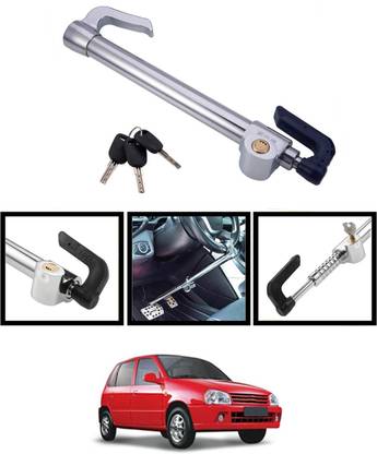 RKPSP Anti-Theft Heavy Duty Car Steering Wheel Lock with Clutch Brake Pedal Lock 330 Gear Lock